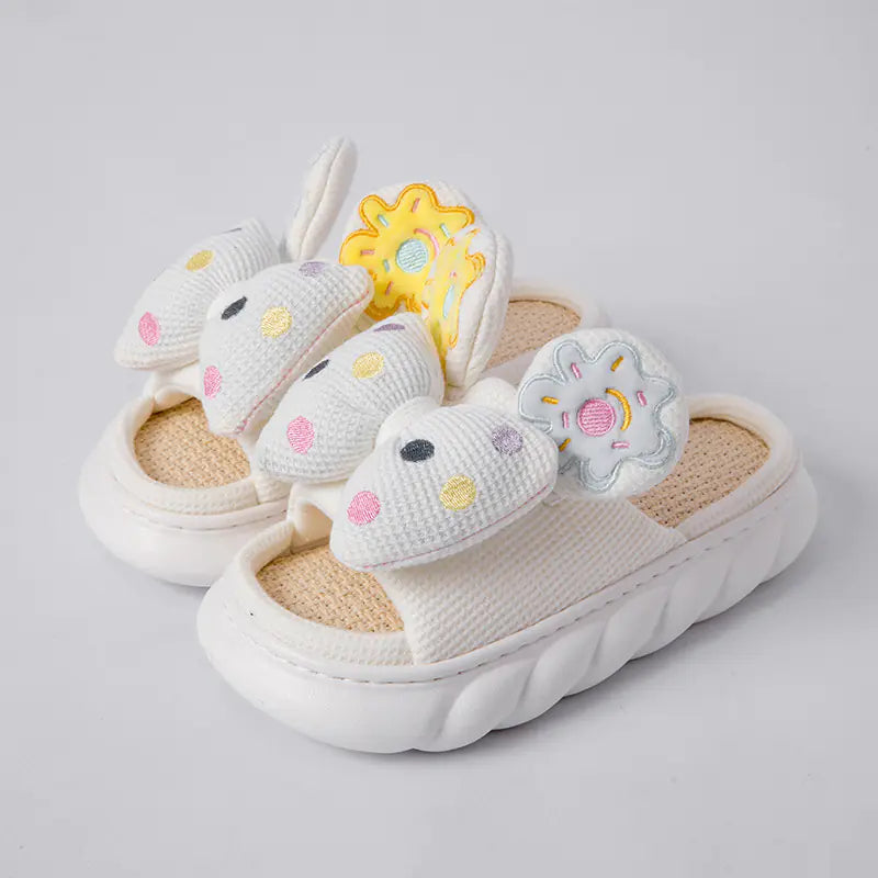 Elegant Anti-Skid Linen House Shoes for Women